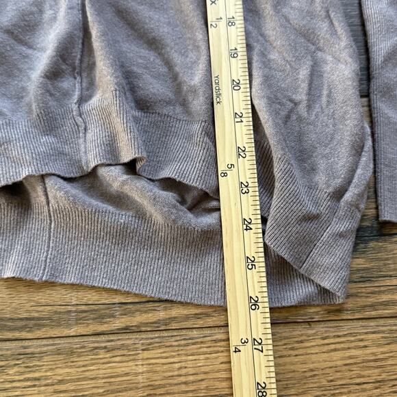 Cyrus Taupe Foldover Cowl Neck Lightweight Sweater Women’s Small - Picture 5 of 5